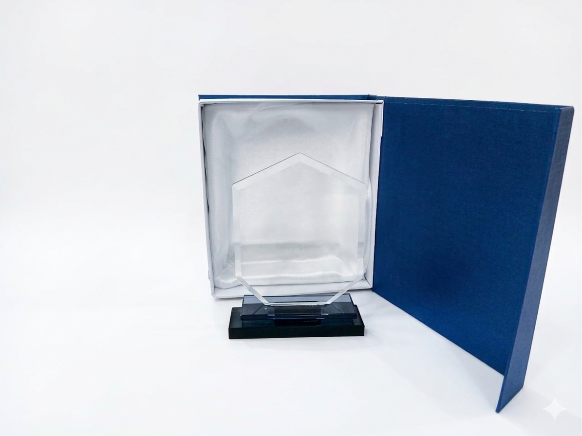 درع كريستال 12 سم علبة كرتونية