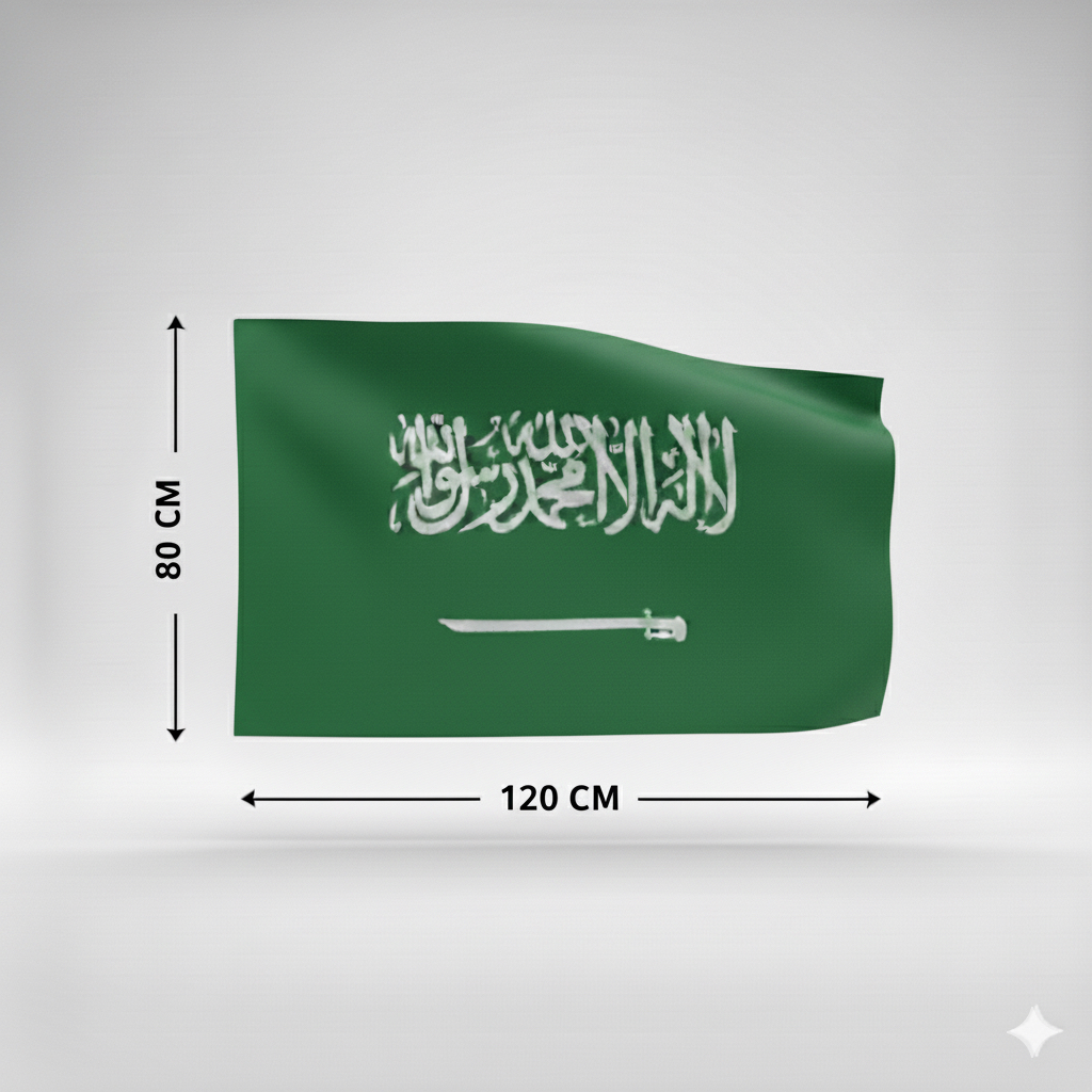 علم السعودية جبردين خارجي 80X120